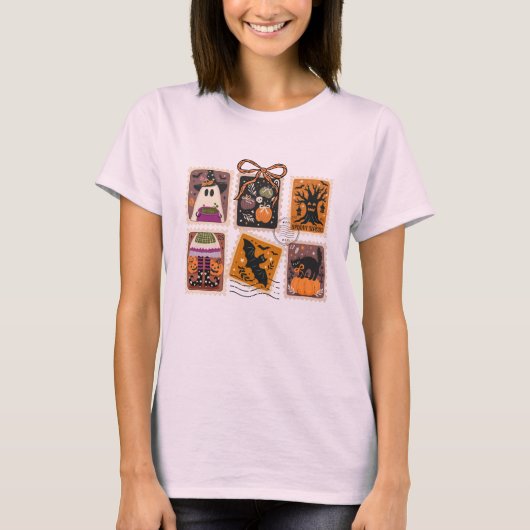  Halloween Spooky Stamp T-shirt (Voorkant)