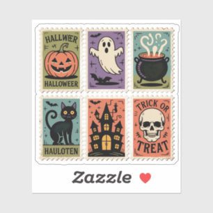  Halloween Spooky Stamps Sticker Sheet