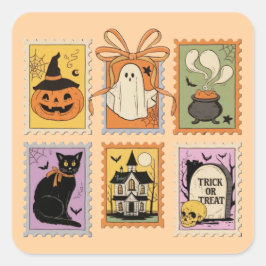 Halloween Spooky Stamps Sticker Sheet