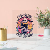 Halloween Spooky Summer Skeleton Drink Acryl Bord (Huwelijk)