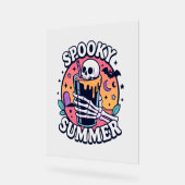 Halloween Spooky Summer Skeleton Drink Acryl Bord (Hoek)