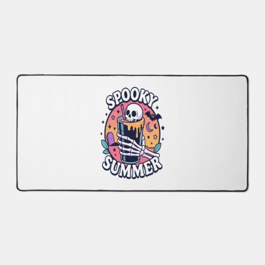 Halloween Spooky Summer Skeleton Drink Bureaumat (Voorkant)