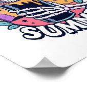 Halloween Spooky Summer Skeleton Drink Poster (Hoek)