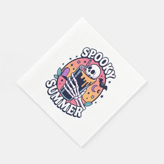Halloween Spooky Summer Skeleton Drink Servet (Hoek)