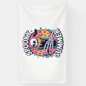 Halloween Spooky Summer Skeleton Drink Spandoek (Verticaal)