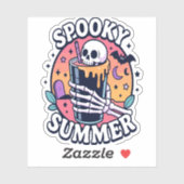 Halloween Spooky Summer Skeleton Drink Sticker (Vel)