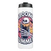 Halloween Spooky Summer Skeleton Drink Thermosbeker (Voorkant)