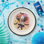 Halloween Spooky Sweet Cake Poppen Papieren Bordje (Feest)