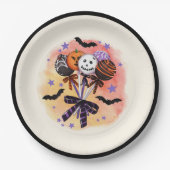 Halloween Spooky Sweet Cake Poppen Papieren Bordje (Voorkant)