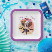 Halloween Spooky Sweet Cake Poppen Papieren Bordje (Feest)