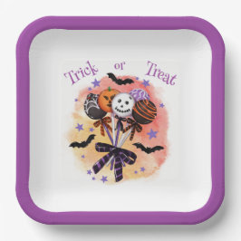 Halloween Spooky Sweet Cake Poppen Papieren Bordje
