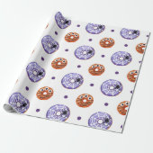 Halloween Spooky Sweet Spider & Monster Donut Cadeaupapier (Uitgerold)