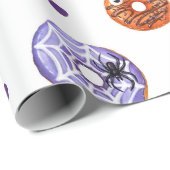 Halloween Spooky Sweet Spider & Monster Donut Cadeaupapier (Rol Hoek)