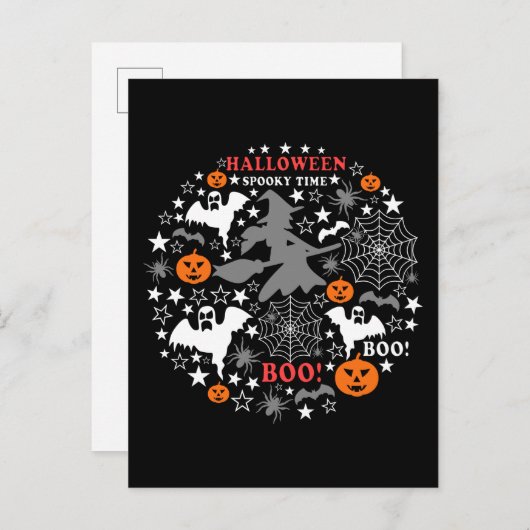 Halloween Spooky Time Briefkaart (Voorkant / Achterkant)