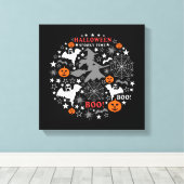 Halloween Spooky Time Canvas Afdruk (Insitu (Houten vloer))