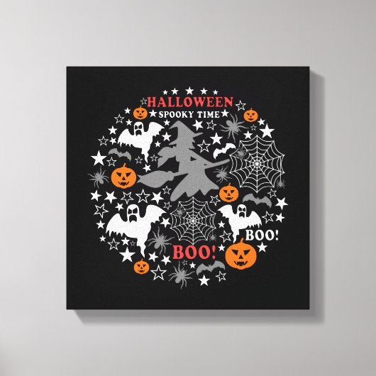 Halloween Spooky Time Canvas Afdruk (Voorkant)