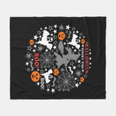 Halloween Spooky Time Fleece Deken (Voorkant (Horizontaal))