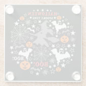 Halloween Spooky Time Glazen Onderzetter (Achterkant)