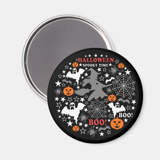Halloween Spooky Time Magneet (Voorkant / Achterkant)