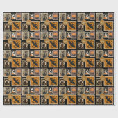 Halloween Spooky Time Postzegels Ghosts Bat Cat Cadeaupapier (Vlak)