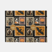 Halloween Spooky Time Postzegels Ghosts Bat Cat Deurmat (Voorkant)