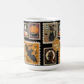 Halloween Spooky Time Postzegels Ghosts Bat Cat Koffiemok (Center)