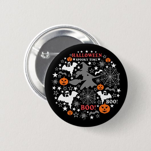 Halloween Spooky Time Ronde Button 5,7 Cm (Voorkant /achterkant)
