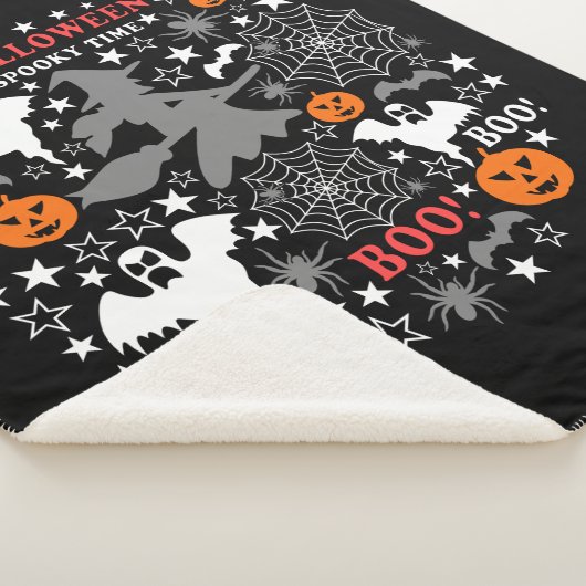Halloween Spooky Time Sherpa Deken (3/4)