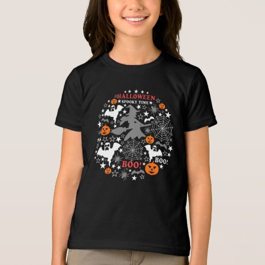 Halloween Spooky Time Tri-Blend Shirt (Voorkant)