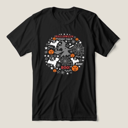Halloween Spooky Time Tri-Blend Shirt (Design voorkant)
