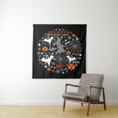 Halloween Spooky Time Wandkleed (In situ)