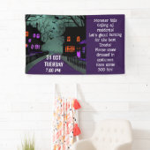Halloween Spooky Town Community Familie Spandoek (Insitu)