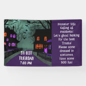 Halloween Spooky Town Community Familie Spandoek (Horizontaal)