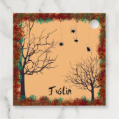 Halloween Spooky Treeit Spiers Hanging Personalize Bedankjes Labels (Achterkant)