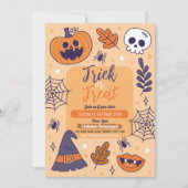 Halloween Spooky Trick or treat Party Pumpkins Kaart (Voorkant)