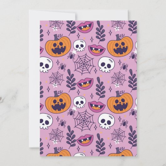 Halloween Spooky Trick or treat Party Pumpkins Kaart (Achterkant)