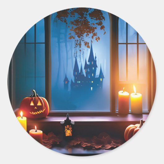 Halloween Spooky Uitzicht Sticker (Voorkant)