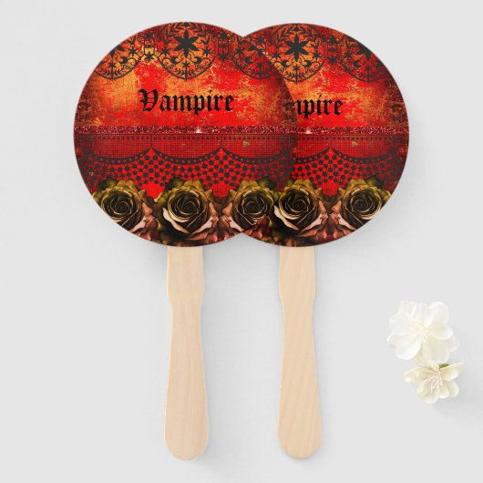 Halloween spooky vampierfeest handwaaier (Voorkant en achterkant)