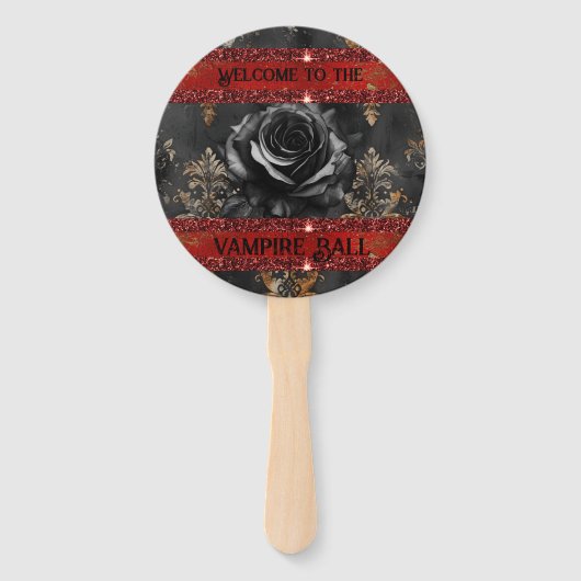 Halloween spooky vampierfeest handwaaier (Voorkant)
