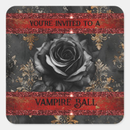 Halloween spooky vampierfeest vierkante sticker