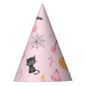 Halloween Spooky verjaardag roze Feesthoedjes (Voorkant)