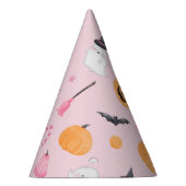 Halloween Spooky verjaardag roze Feesthoedjes (Rechts)