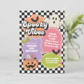 Halloween Spooky Vibes Birthday Kaart (Staand voorkant)