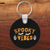 Halloween Spooky Vibes Birthday Sleutelhanger (Voorkant)