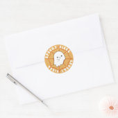 Halloween spooky vibes ronde sticker (Envelop)