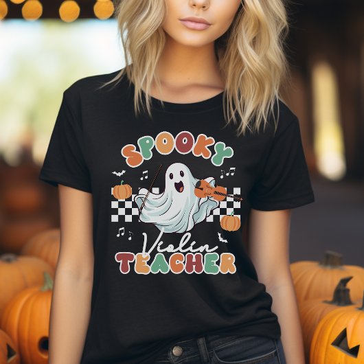 Halloween Spooky Vioolleraar Muziek T-shirt