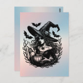 Halloween Spooky Witch Briefkaart (Voorkant / Achterkant)