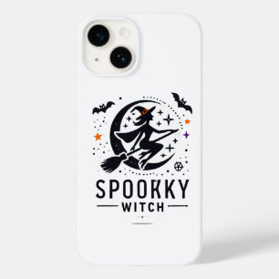 Halloween Spooky Witch Design - Vliegen op Bezem Case-Mate iPhone 14 Hoesje