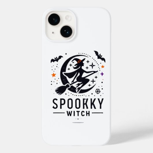 Halloween Spooky Witch Design - Vliegen op Bezem Case-Mate iPhone Case (Achterkant)