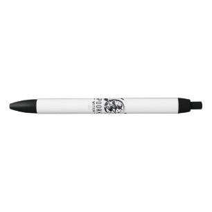 Halloween Spooky Witch Design - Vliegen op Bezem Zwarte Inkt Pen